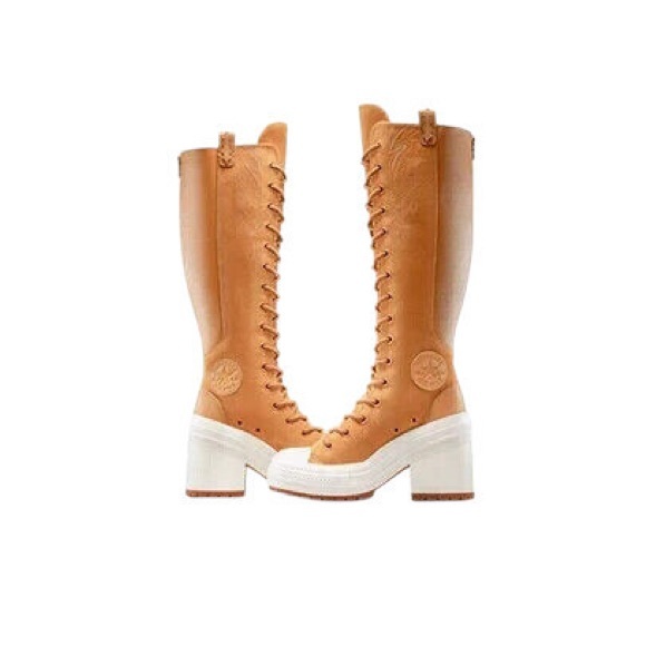 Converse Women's Chuck 70 De Luxe Heel Platform Western Suede Knee Boots - Picture 2 of 6